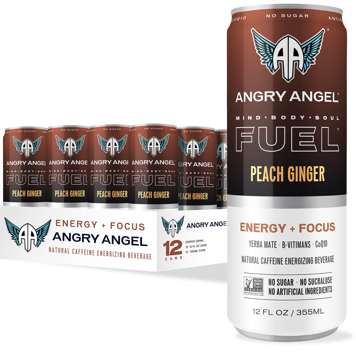 Peach Ginger - Zero Calories Zero Sugar - FREE Shipping! – Angry Angel