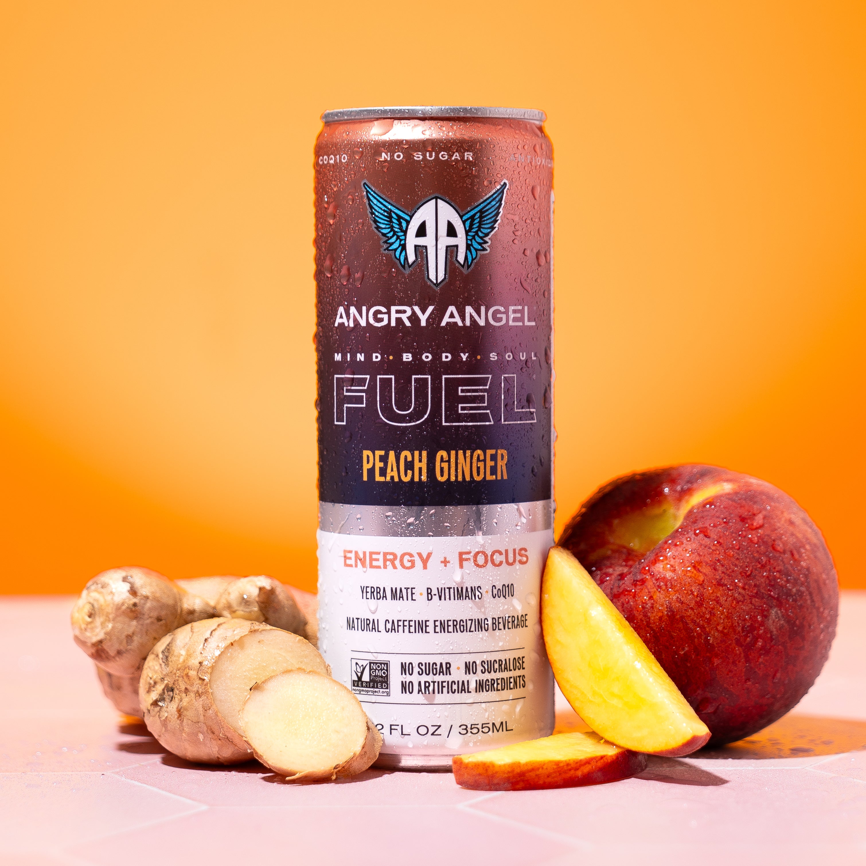Peach Ginger - Zero Calories Zero Sugar - FREE Shipping! – Angry Angel