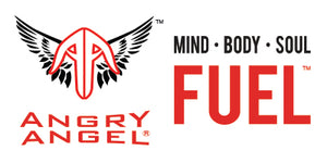 angry angel mind body soul fuel logo